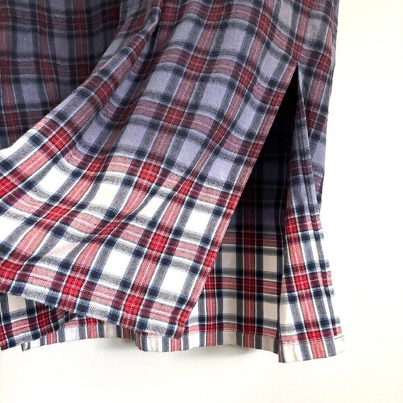 Frapbois Half Japanese Brand Blue and Red Plaid Long Sleeve Dress Women’s Size 1 - Picture 7 of 12